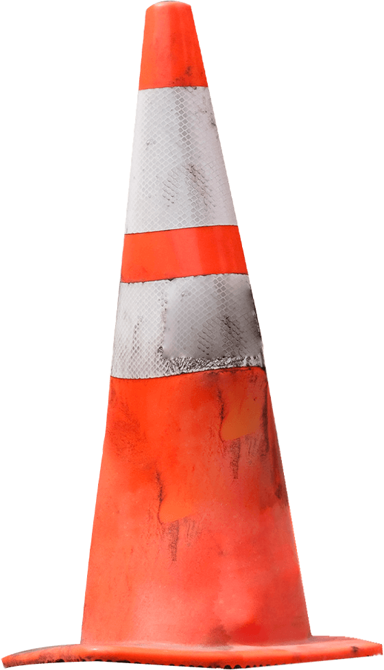 traffic cones for asphalt paving
